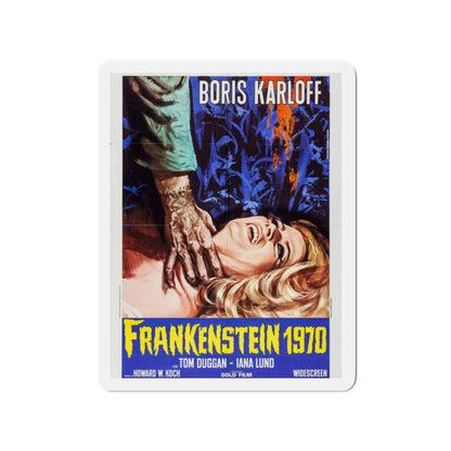 FRANKENSTEIN 1970 (ITALIAN) 1958 Movie Poster - Die-Cut Magnet-2" x 2"-The Sticker Space