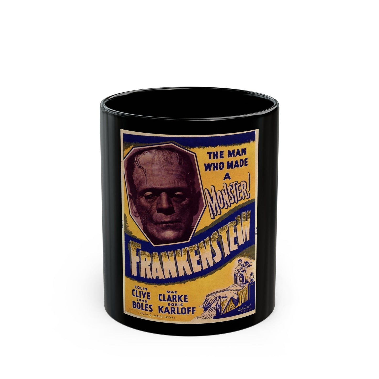 FRANKENSTEIN (3) 1931 Movie Poster - Black Coffee Mug-11oz-The Sticker Space