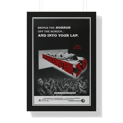 FRANKENSTEIN 3-D 1973 - Framed Movie Poster 16″ x 24″ Black - The Sticker Space