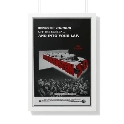 FRANKENSTEIN 3-D 1973 - Framed Movie Poster 20" x 30" White - The Sticker Space