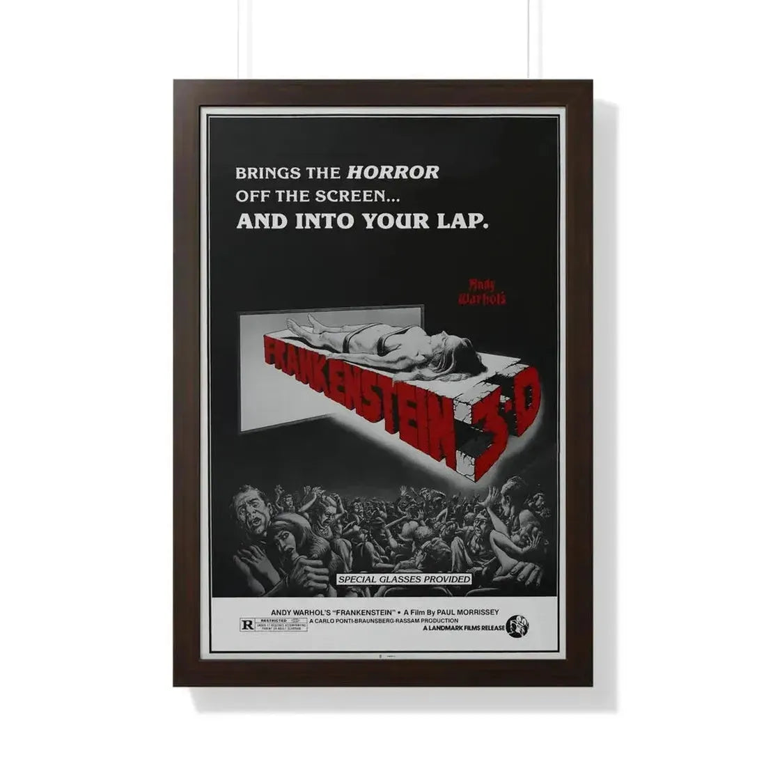 FRANKENSTEIN 3-D 1973 - Framed Movie Poster - The Sticker Space