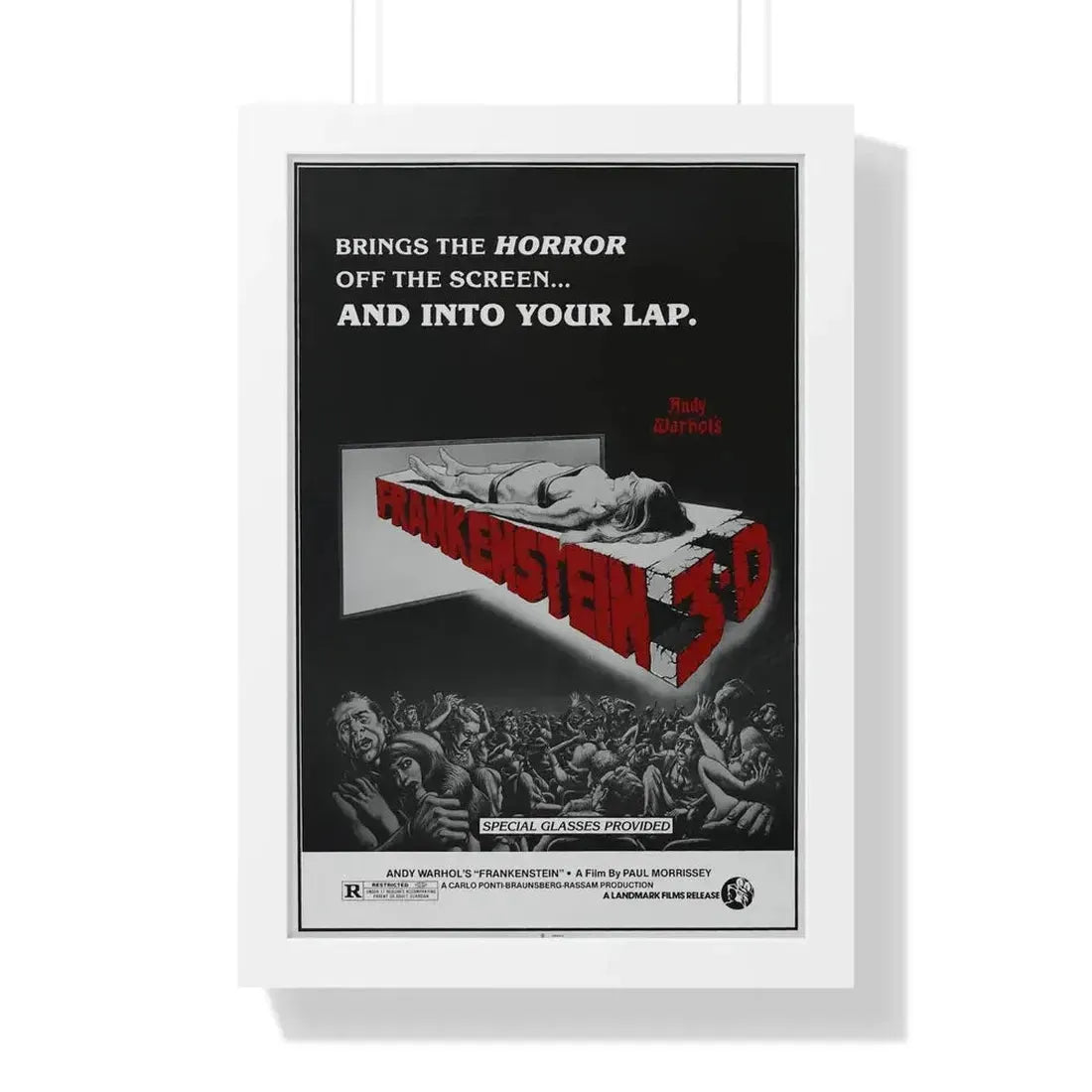 FRANKENSTEIN 3-D 1973 - Framed Movie Poster - The Sticker Space