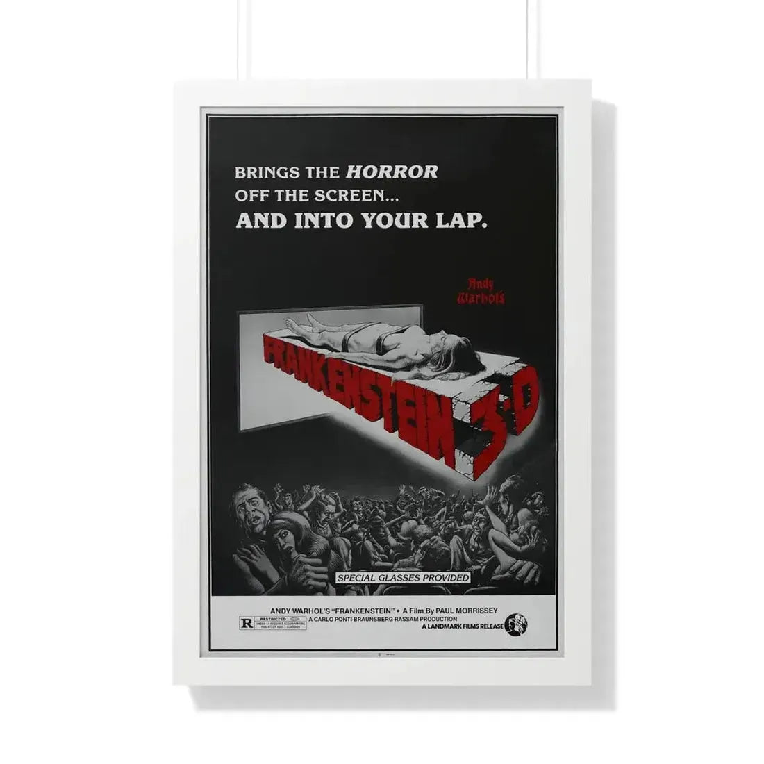 FRANKENSTEIN 3-D 1973 - Framed Movie Poster - The Sticker Space