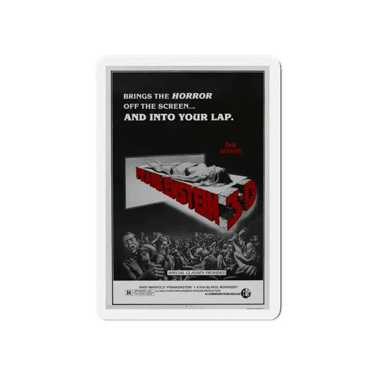 FRANKENSTEIN 3-D 1973 Movie Poster - Refrigerator Magnet 6 Inch - The Sticker Space