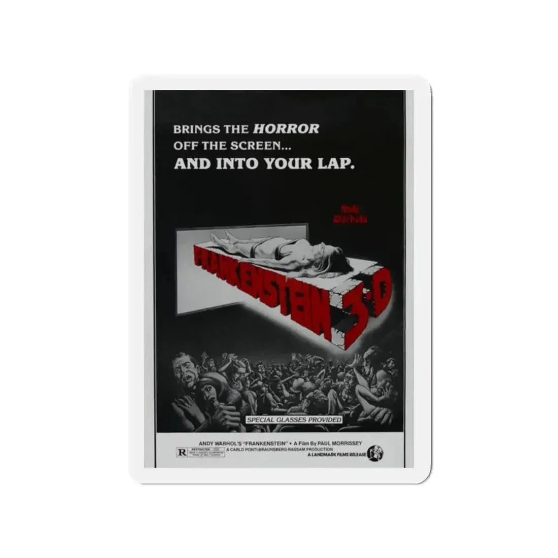 FRANKENSTEIN 3-D 1973 Movie Poster - Refrigerator Magnet - The Sticker Space