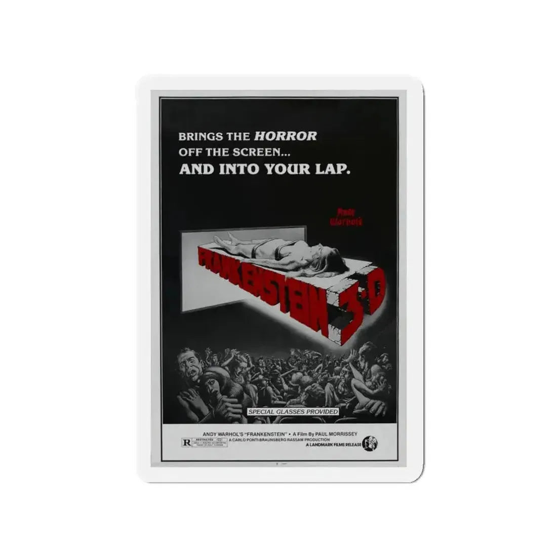 FRANKENSTEIN 3-D 1973 Movie Poster - Refrigerator Magnet - The Sticker Space