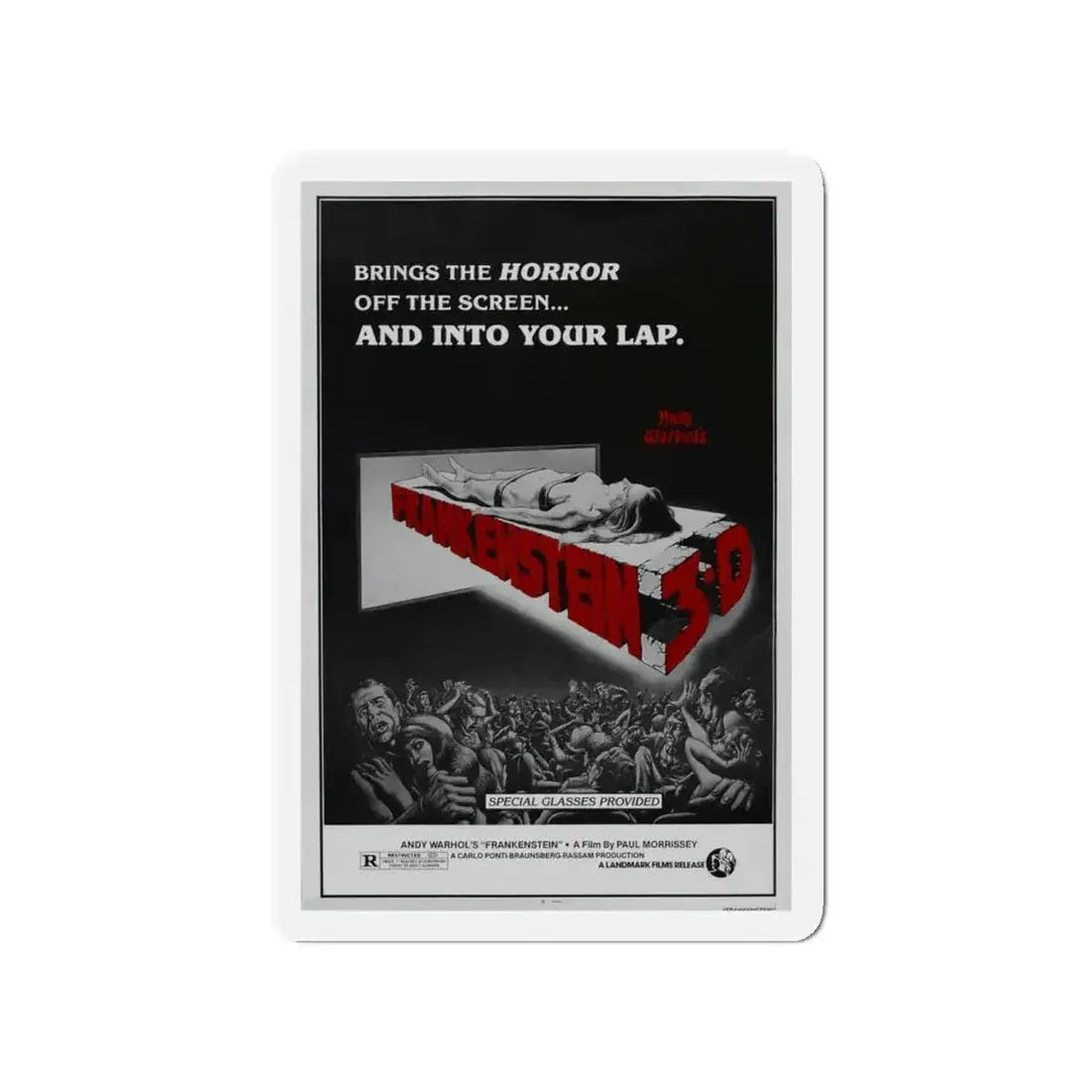 FRANKENSTEIN 3-D 1973 Movie Poster - Refrigerator Magnet - The Sticker Space