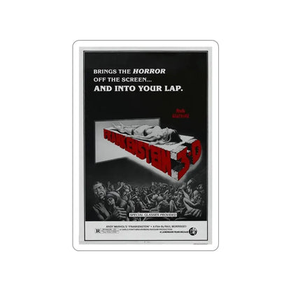 FRANKENSTEIN 3-D 1973 Movie Poster STICKER Vinyl Die-Cut Decal 4 Inch - The Sticker Space