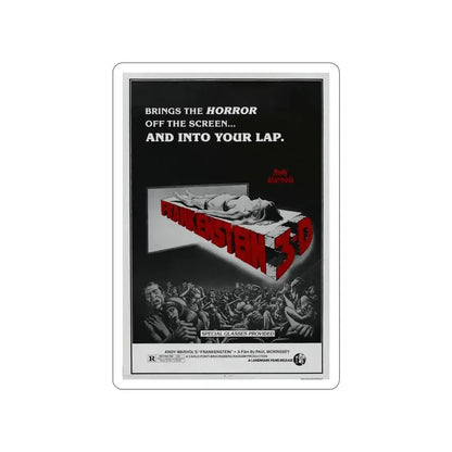FRANKENSTEIN 3-D 1973 Movie Poster STICKER Vinyl Die-Cut Decal - The Sticker Space