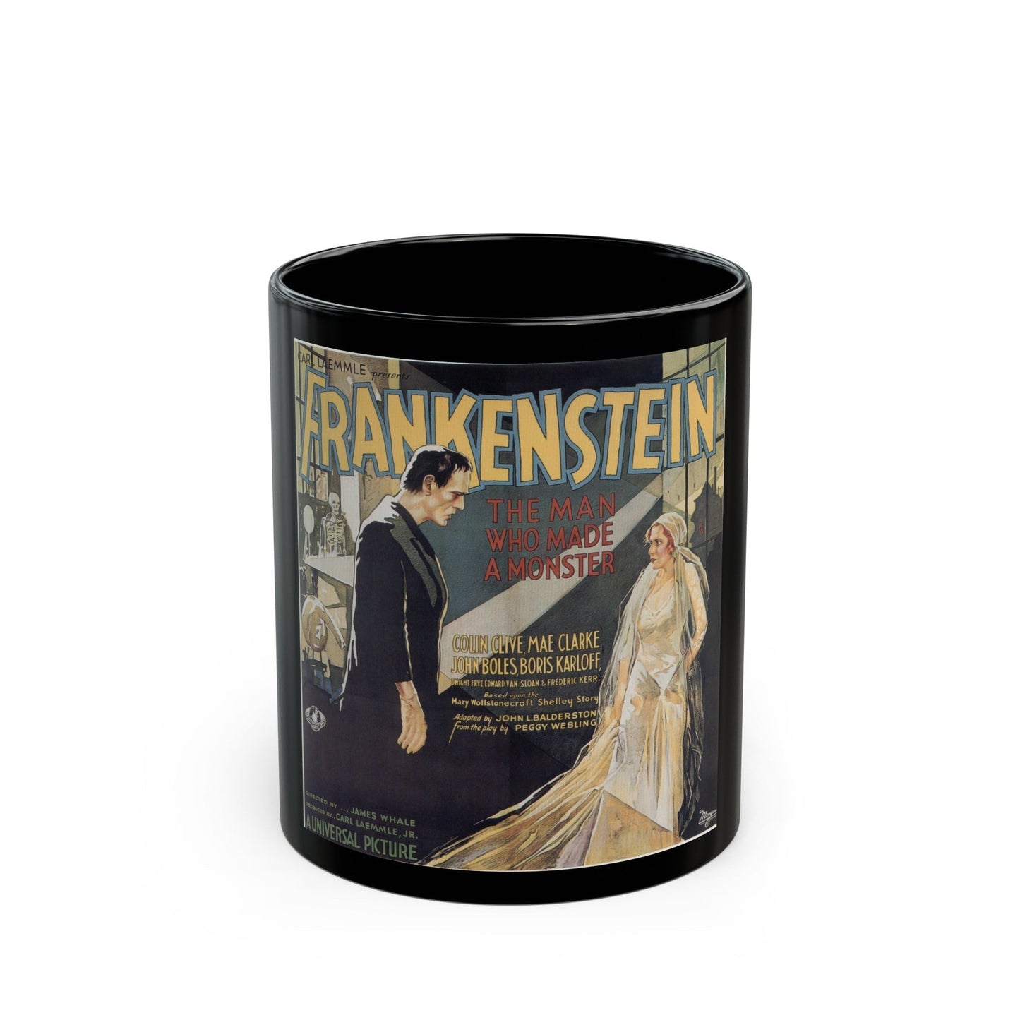 FRANKENSTEIN (4) 1931 Movie Poster - Black Coffee Mug-11oz-The Sticker Space