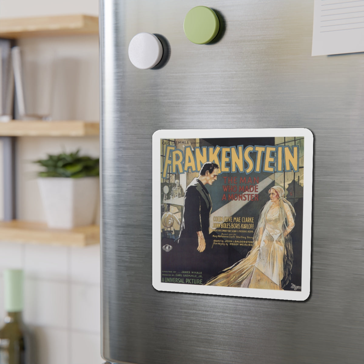 FRANKENSTEIN (4) 1931 Movie Poster - Die-Cut Magnet-The Sticker Space