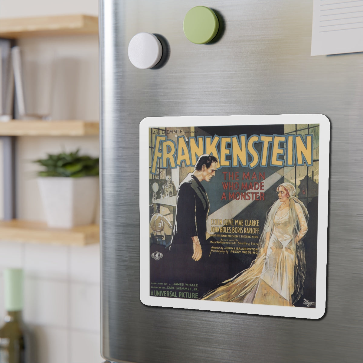 FRANKENSTEIN (4) 1931 Movie Poster - Die-Cut Magnet-The Sticker Space