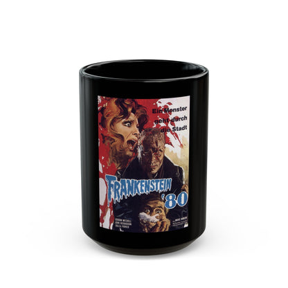 FRANKENSTEIN '80 1972 Movie Poster - Black Coffee Mug-15oz-The Sticker Space