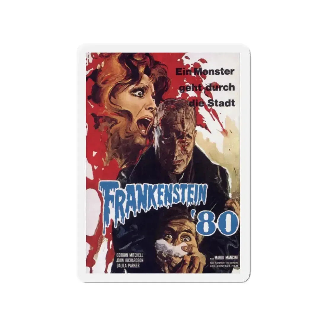FRANKENSTEIN '80 1972 Movie Poster - Refrigerator Magnet 3 Inch - The Sticker Space