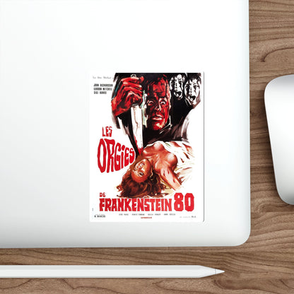 FRANKENSTEIN '80 (FRENCH) 1972 Movie Poster STICKER Vinyl Die-Cut Decal-The Sticker Space