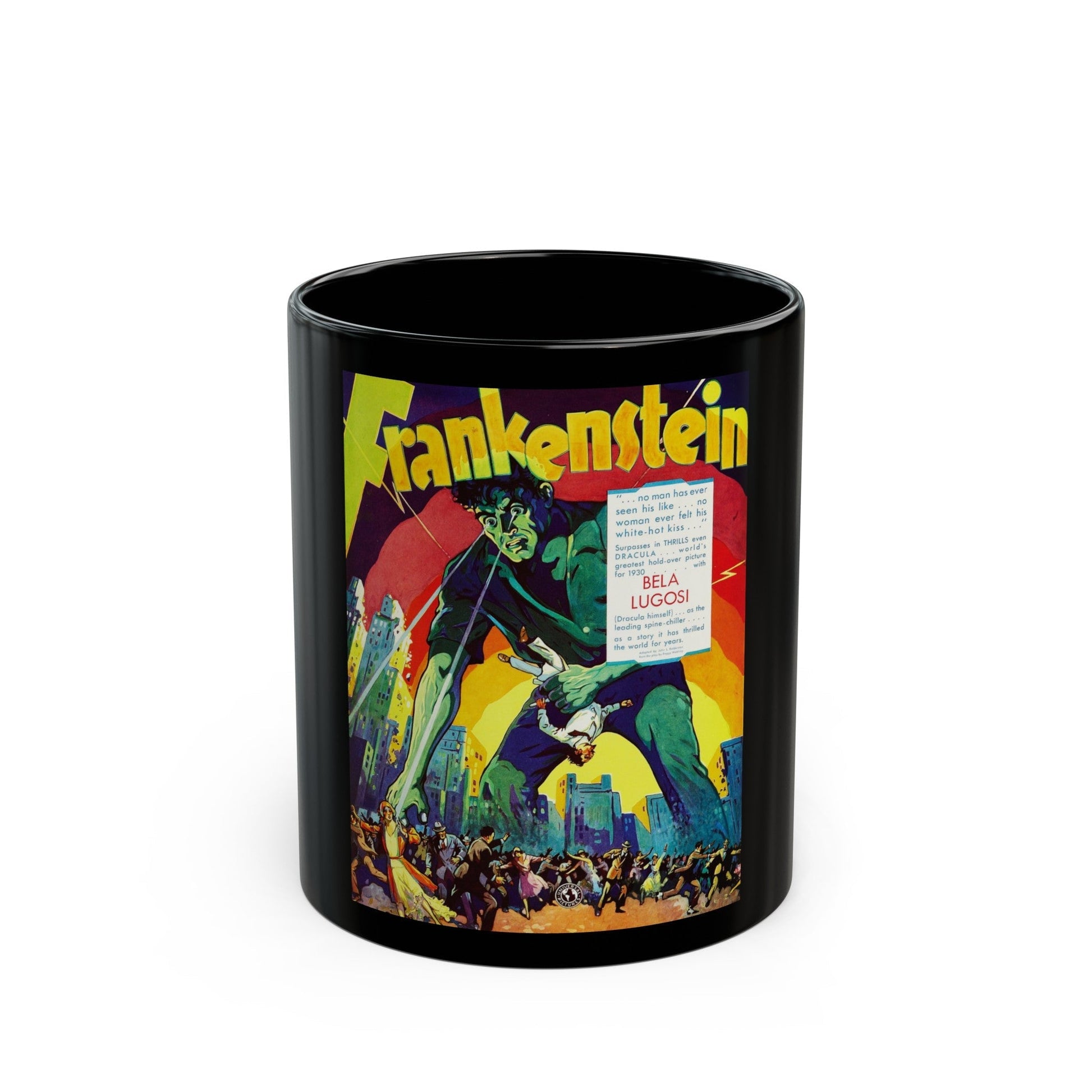 FRANKENSTEIN (ADVANCE) Movie Poster - Black Coffee Mug-11oz-The Sticker Space