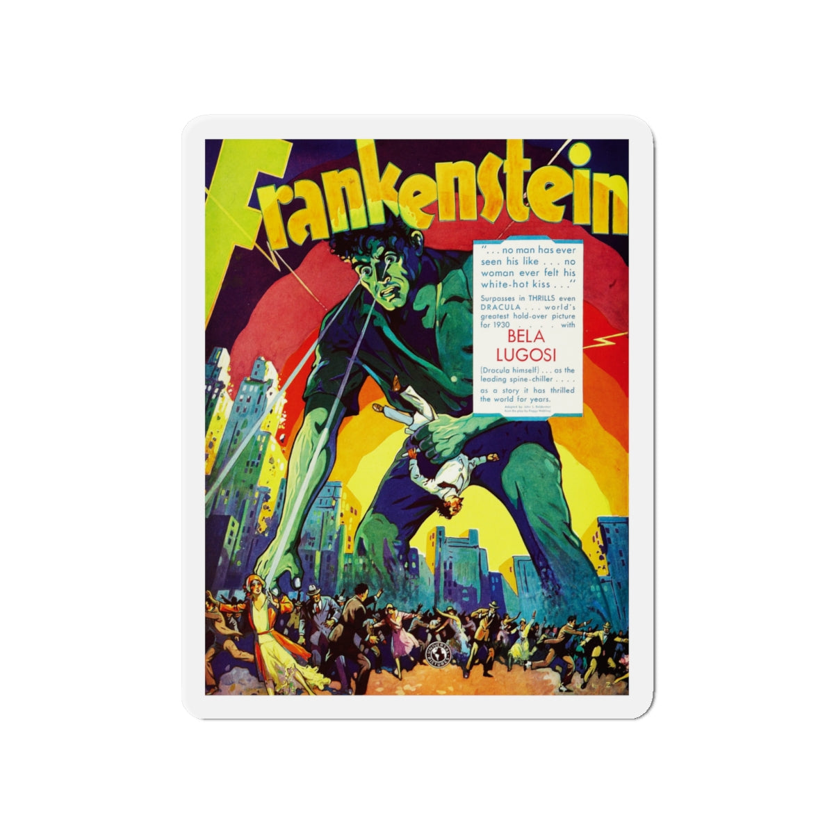 FRANKENSTEIN (ADVANCE) Movie Poster - Die-Cut Magnet-4" x 4"-The Sticker Space