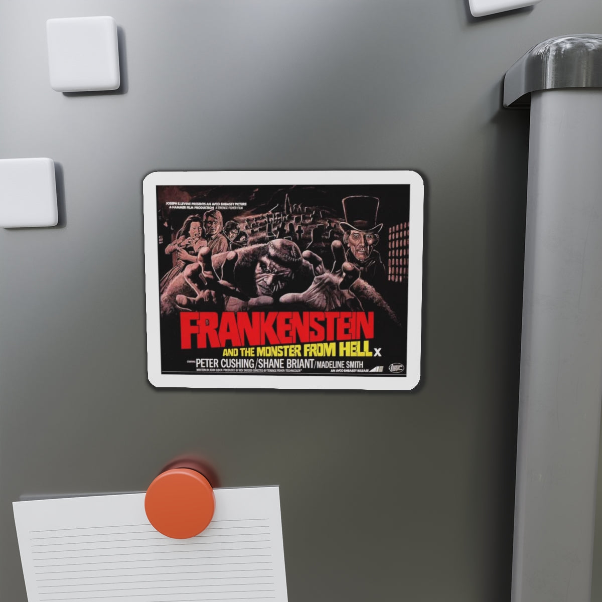 FRANKENSTEIN AND THE MONSTER FROM HELL 1974 Movie Poster - Die-Cut Magnet-The Sticker Space