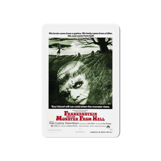 FRANKENSTEIN AND THE MONSTER FROM HELL (2) 1974 Movie Poster - Die-Cut Magnet-6 × 6"-The Sticker Space