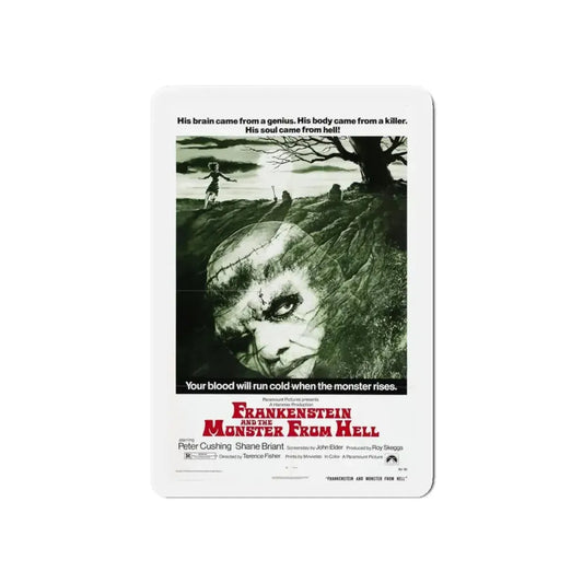 FRANKENSTEIN AND THE MONSTER FROM HELL (2) 1974 Movie Poster - Refrigerator Magnet 6 Inch - The Sticker Space