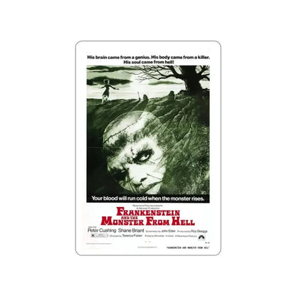 FRANKENSTEIN AND THE MONSTER FROM HELL (2) 1974 Movie Poster STICKER Vinyl Die-Cut Decal 2 Inch - The Sticker Space