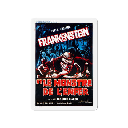 FRANKENSTEIN AND THE MONSTER FROM HELL (FRENCH) 1974 Movie Poster - Die-Cut Magnet-4" x 4"-The Sticker Space