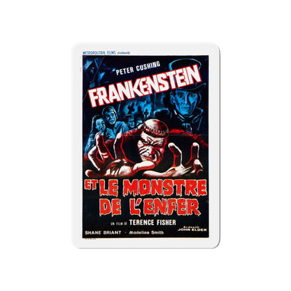 FRANKENSTEIN AND THE MONSTER FROM HELL (FRENCH) 1974 Movie Poster - Die-Cut Magnet-6 × 6"-The Sticker Space