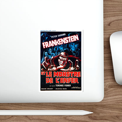 FRANKENSTEIN AND THE MONSTER FROM HELL (FRENCH) 1974 Movie Poster STICKER Vinyl Die-Cut Decal-The Sticker Space