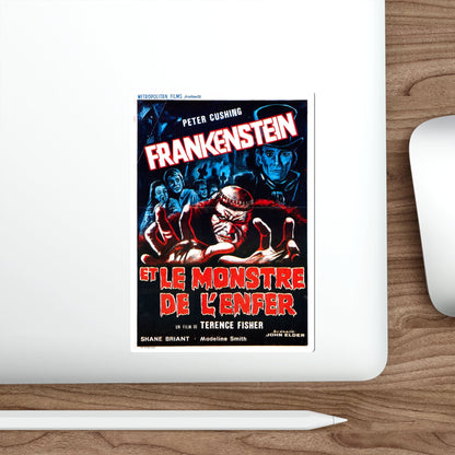 FRANKENSTEIN AND THE MONSTER FROM HELL (FRENCH) 1974 Movie Poster STICKER Vinyl Die-Cut Decal-The Sticker Space