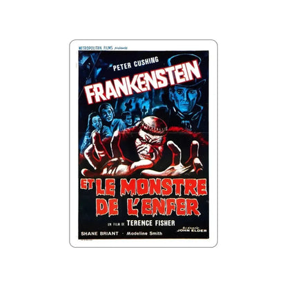 FRANKENSTEIN AND THE MONSTER FROM HELL (FRENCH) 1974 Movie Poster STICKER Vinyl Die-Cut Decal - The Sticker Space