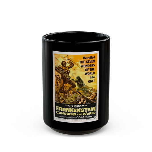 FRANKENSTEIN CONQUERS THE WORLD 1966 Movie Poster - Black Coffee Mug-15oz-The Sticker Space