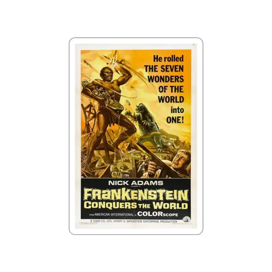 FRANKENSTEIN CONQUERS THE WORLD 1966 Movie Poster STICKER Vinyl Die-Cut Decal 2 Inch - The Sticker Space