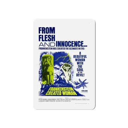 FRANKENSTEIN CREATED WOMAN 1967 Movie Poster - Refrigerator Magnet - The Sticker Space