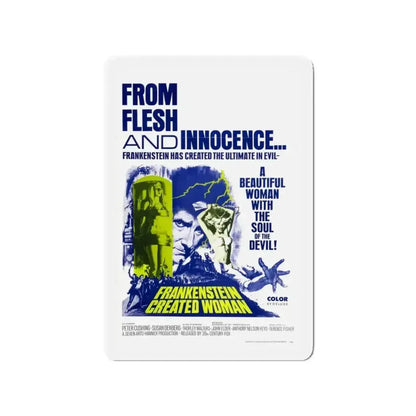 FRANKENSTEIN CREATED WOMAN 1967 Movie Poster - Refrigerator Magnet - The Sticker Space