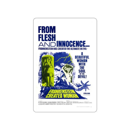 FRANKENSTEIN CREATED WOMAN 1967 Movie Poster STICKER Vinyl Die-Cut Decal 2 Inch - The Sticker Space