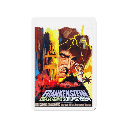 FRANKENSTEIN CREATED WOMAN (BELGIAN) 1967 Movie Poster - Die-Cut Magnet-2" x 2"-The Sticker Space