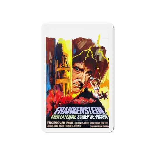 FRANKENSTEIN CREATED WOMAN (BELGIAN) 1967 Movie Poster - Refrigerator Magnet 6 Inch - The Sticker Space
