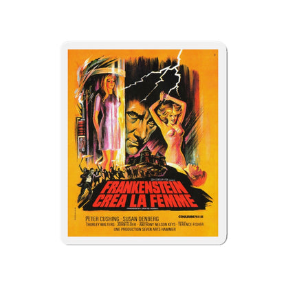 FRANKENSTEIN CREATED WOMAN (FRENCH) 1967 Movie Poster - Die-Cut Magnet-5" x 5"-The Sticker Space