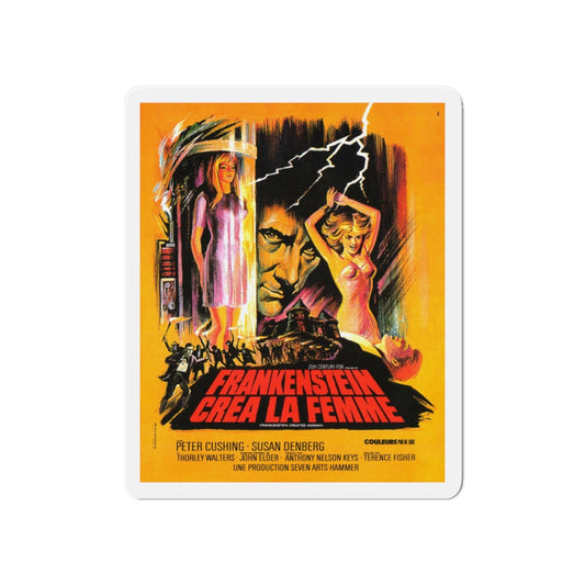 FRANKENSTEIN CREATED WOMAN (FRENCH) 1967 Movie Poster - Die-Cut Magnet-6 × 6"-The Sticker Space