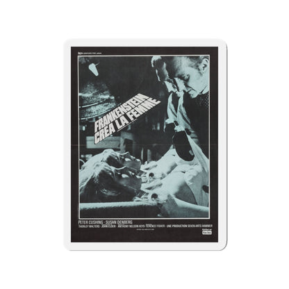 FRANKENSTEIN CREATED WOMAN (FRENCH) 2 1967 Movie Poster - Die-Cut Magnet-3" x 3"-The Sticker Space