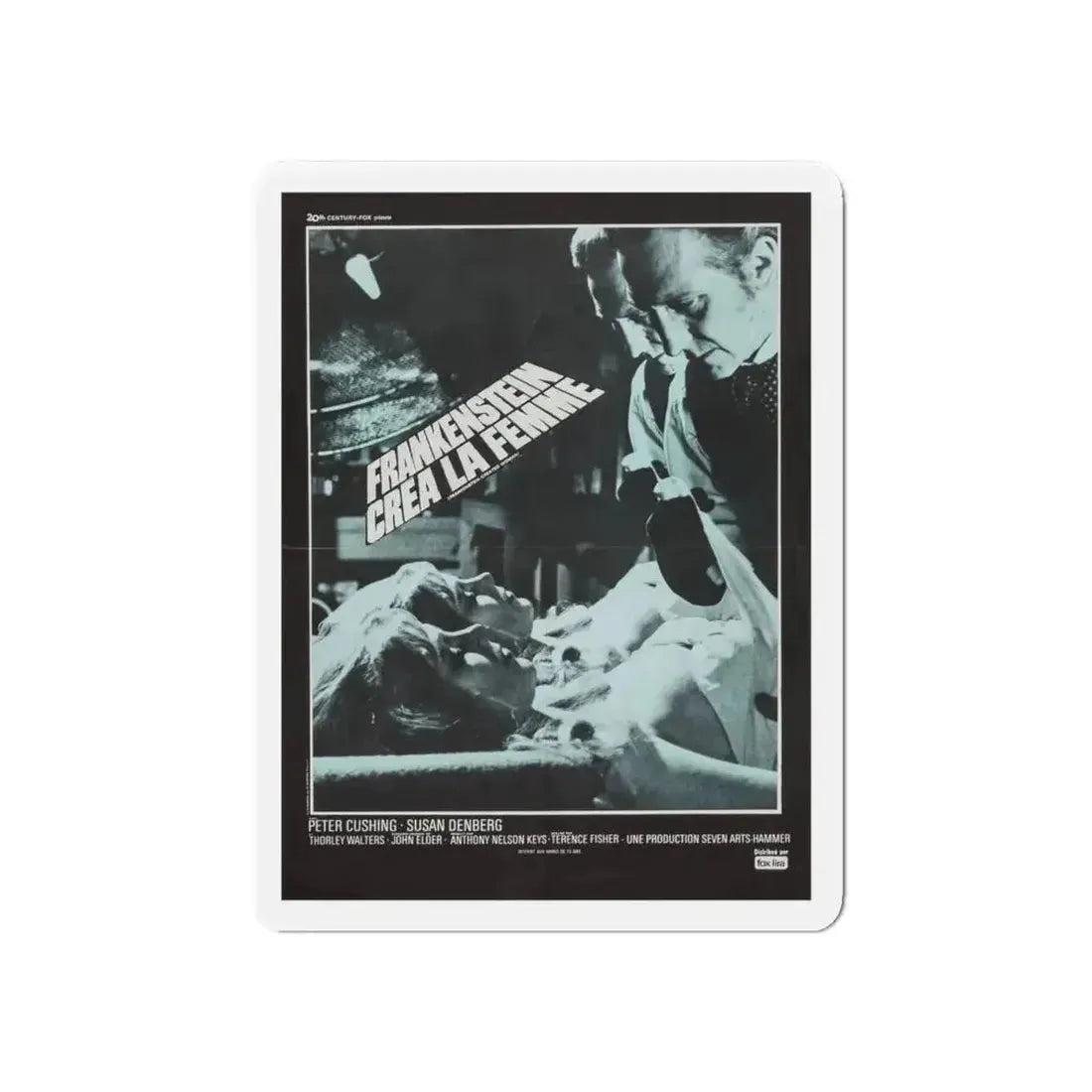 FRANKENSTEIN CREATED WOMAN (FRENCH) 2 1967 Movie Poster - Refrigerator Magnet - The Sticker Space