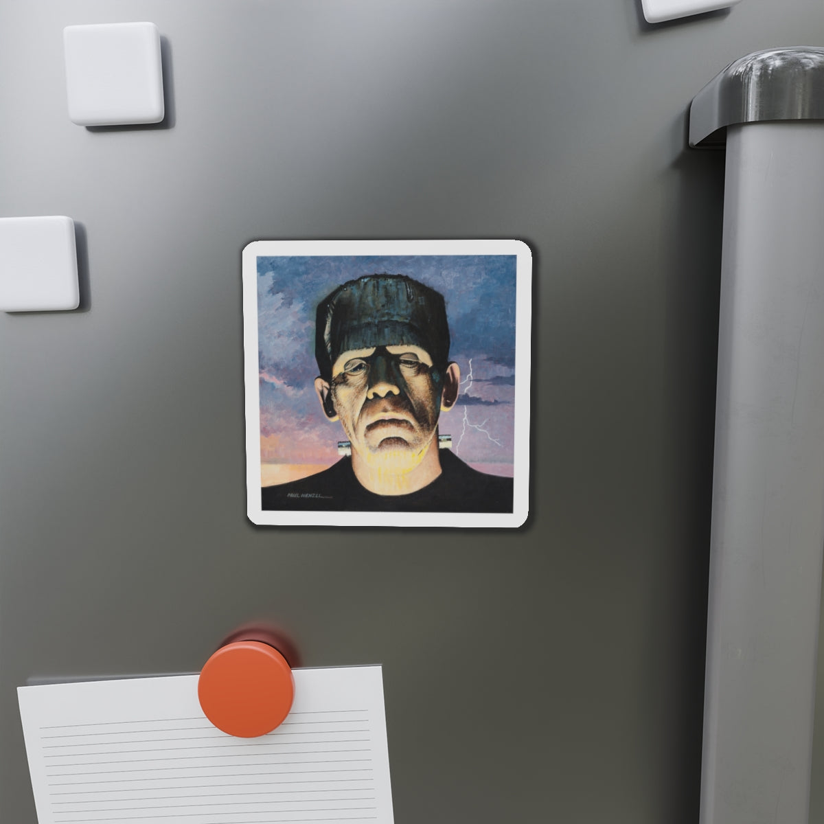 Frankenstein (Magazine Illustration) Refrigerator Magnet-The Sticker Space