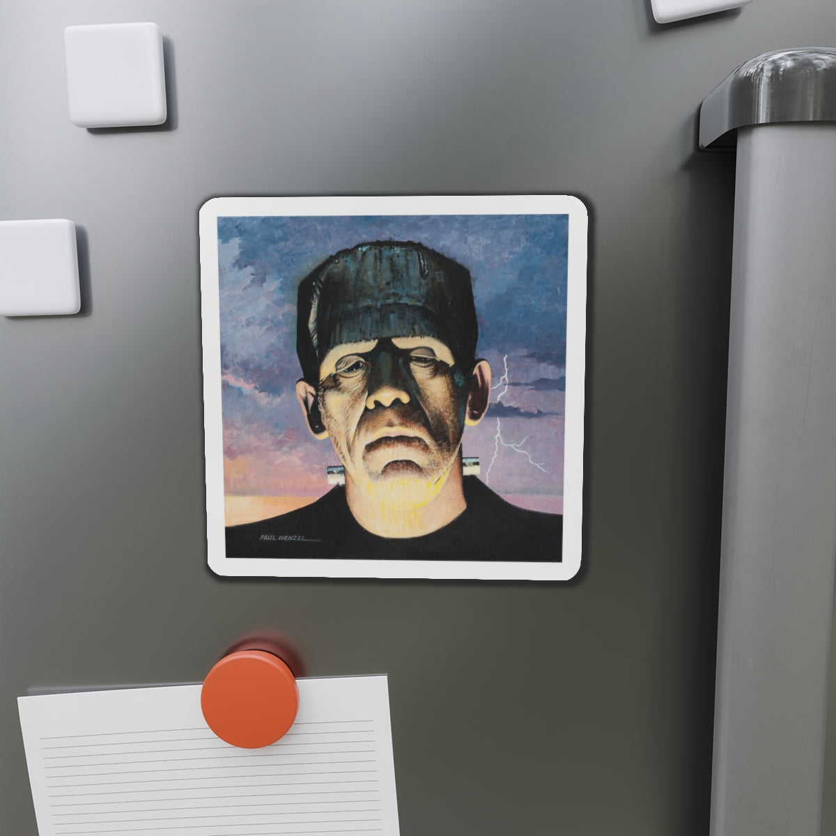 Frankenstein (Magazine Illustration) Refrigerator Magnet-The Sticker Space