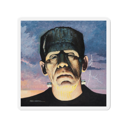 Frankenstein (Magazine Illustration) Refrigerator Magnet-3" x 3"-The Sticker Space