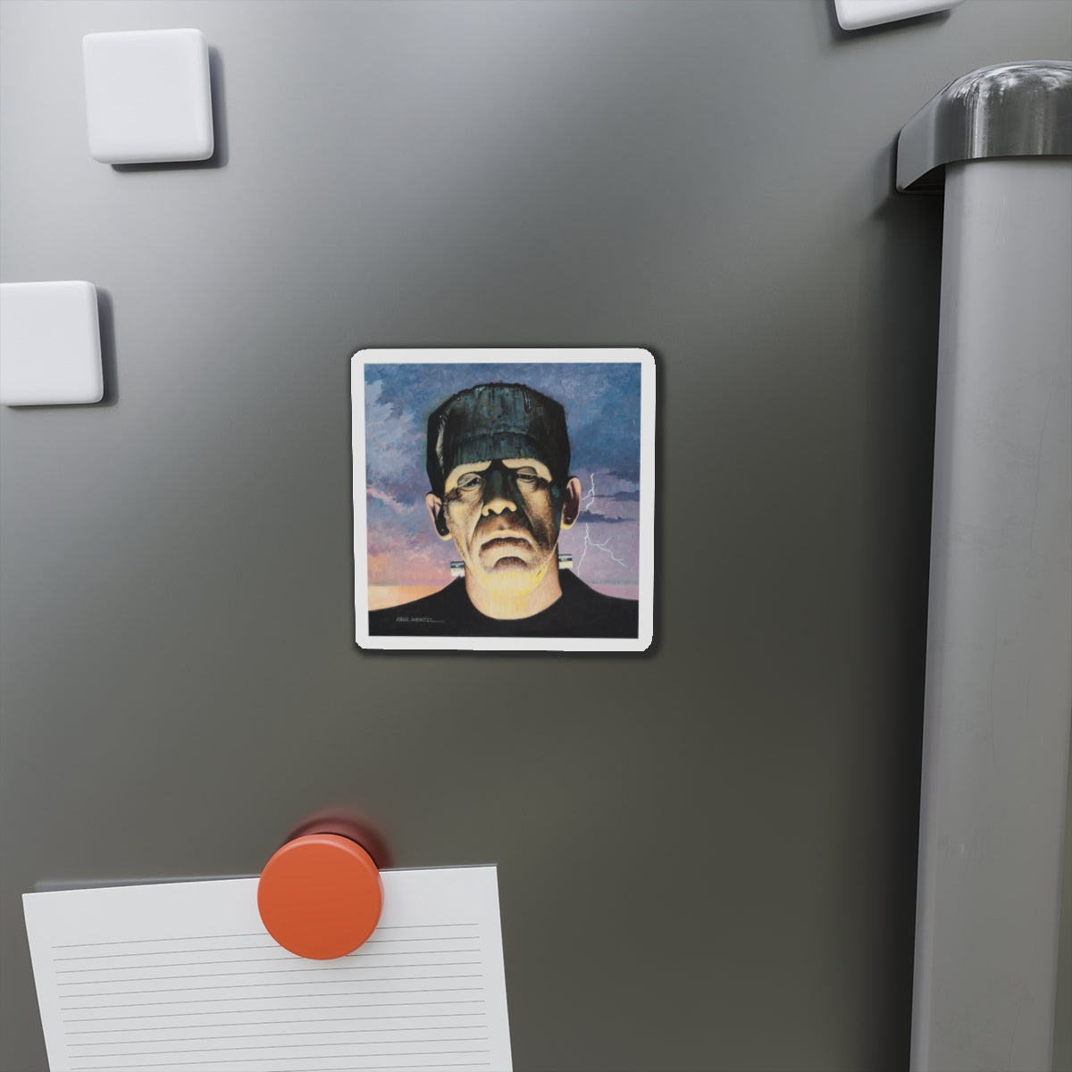 Frankenstein (Magazine Illustration) Refrigerator Magnet-The Sticker Space