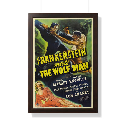 FRANKENSTEIN MEETS THE WOLF MAN 1943 - Framed Movie Poster-20" x 30"-The Sticker Space