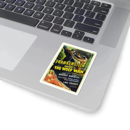 FRANKENSTEIN MEETS THE WOLF MAN 1943 Movie Poster - STICKER Vinyl Kiss-Cut Decal - The Sticker Space