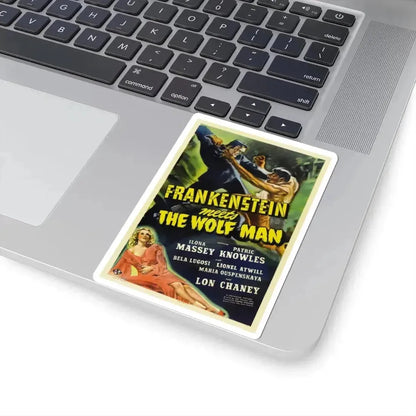 FRANKENSTEIN MEETS THE WOLF MAN 1943 Movie Poster - STICKER Vinyl Kiss-Cut Decal - The Sticker Space