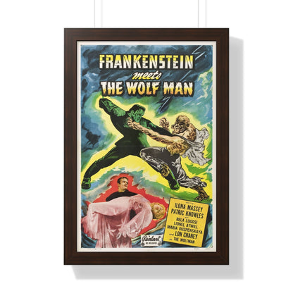 FRANKENSTEIN MEETS THE WOLF MAN (2) 1943 - Framed Movie Poster-16″ x 24″-The Sticker Space