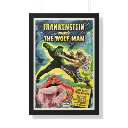 FRANKENSTEIN MEETS THE WOLF MAN (2) 1943 - Framed Movie Poster-20" x 30"-The Sticker Space